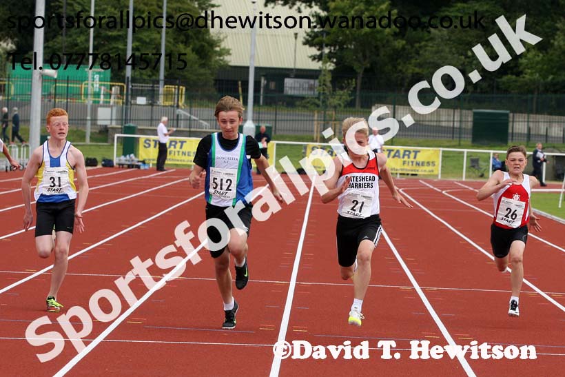 Under-13 boys 100 metres. Photo: David T. Hewitson/Sports for All Pics